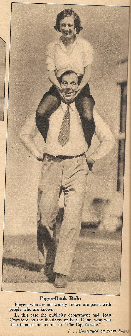 1926. On the MGM lot with Karl Dane.