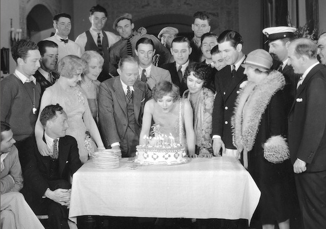 1928. Birthday on the set of 'Our Dancing Daughters.'