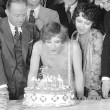 1928. Birthday on the set of 'Our Dancing Daughters.'