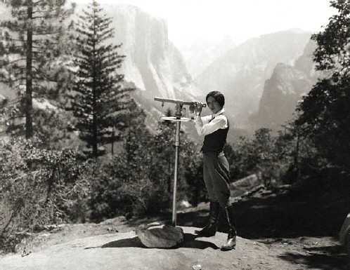 1927, on the set of 'Understanding Heart.'