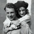 1928. On the set of 'Rose-Marie' with James Murray.