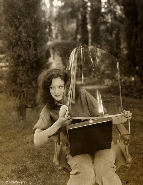 1928, on the set of 'Rose-Marie.'