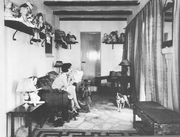 At home, 1929, in her doll room.