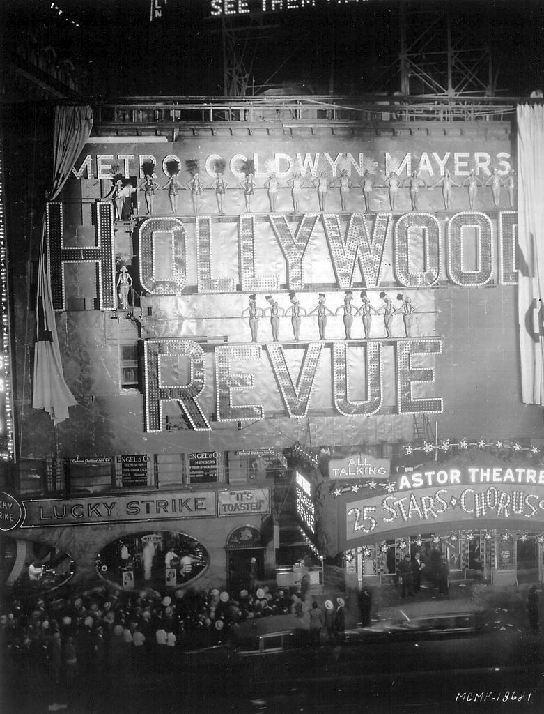 August 14, 1929. NYC premiere of 'Hollywood Revue of 1929' at the Astor Theatre.