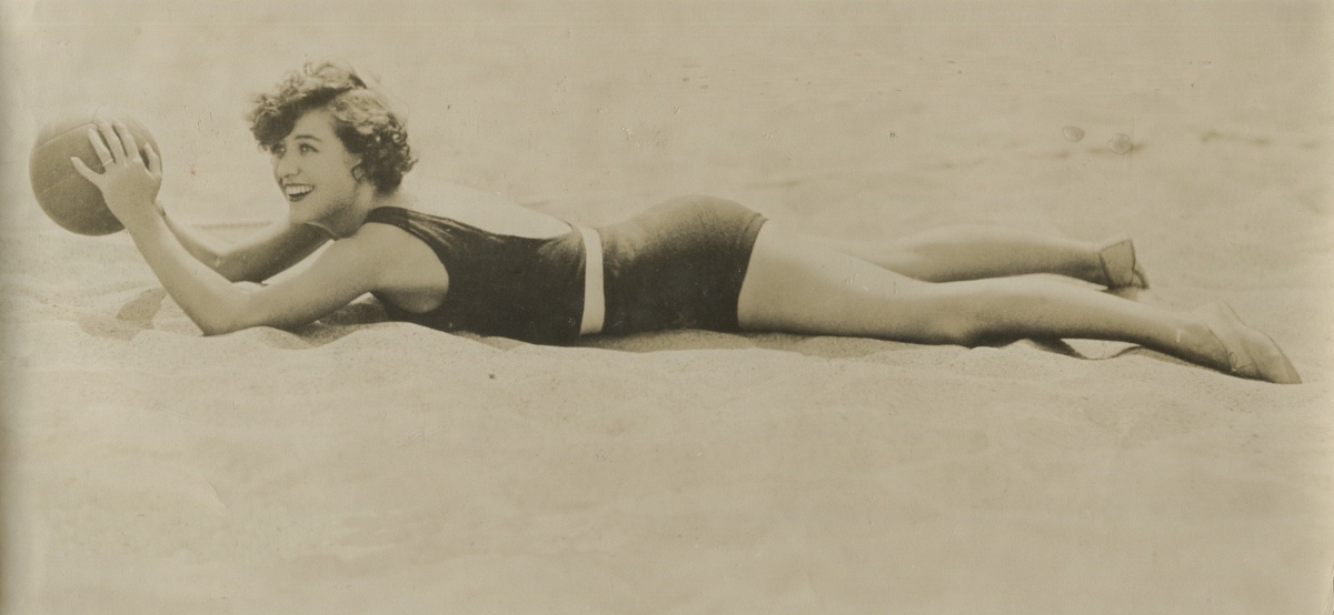 8/22/29 on Catalina Beach. Shot by Nickolas Muray.