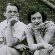 1928. With fiance Doug Fairbanks, Jr., and tennis pro Harvey Snodgrass.