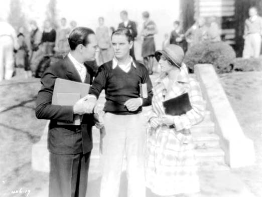 With William Haines, left, and unknown co-star in center.