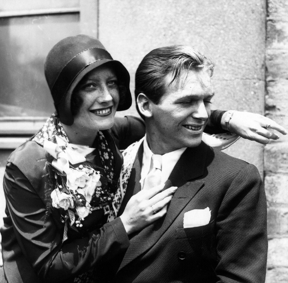 June 3, 1929. Just married to Douglas Fairbanks, Jr., in NYC.