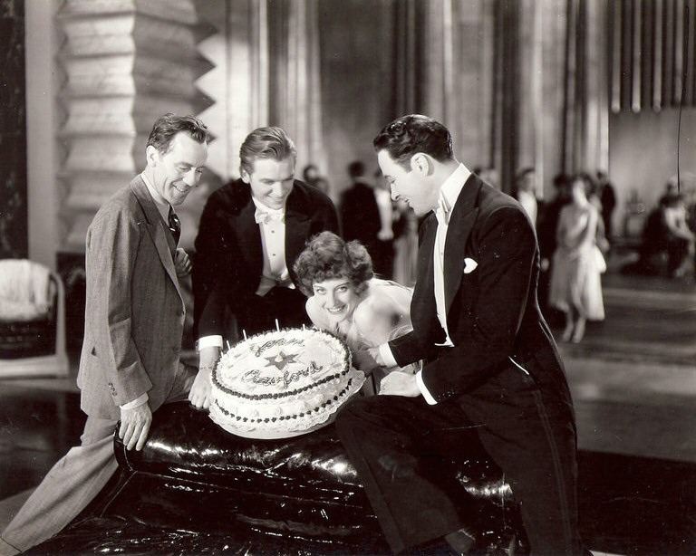 1929. On the set of 'Our Modern Maidens' with director Jack Conway, Doug Fairbanks Jr., and Rod LaRoque.