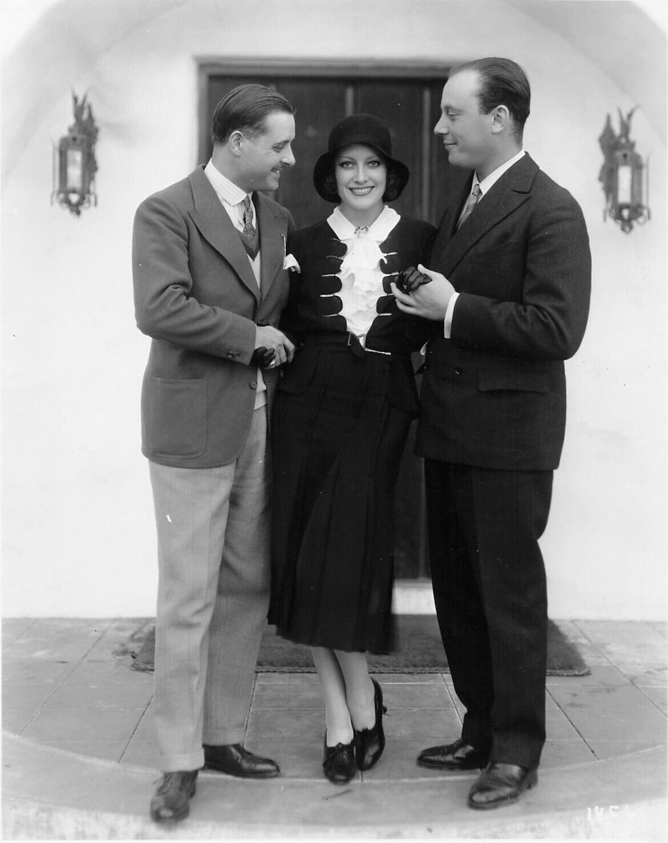 July 1930. With French actor Andre Luguet (left) and Baron Philippe de Rothschild.