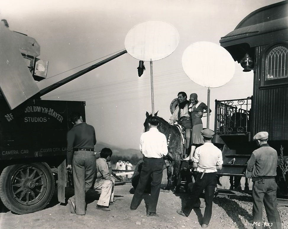 1930. On the set of 'Montana Moon.'