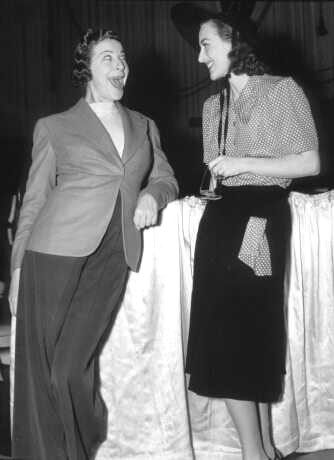 With Fanny Brice.