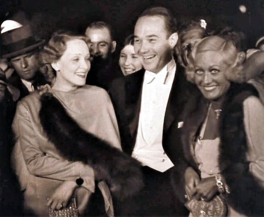 1931. Unknown event with Marlene Dietrich and Williiam Haines.