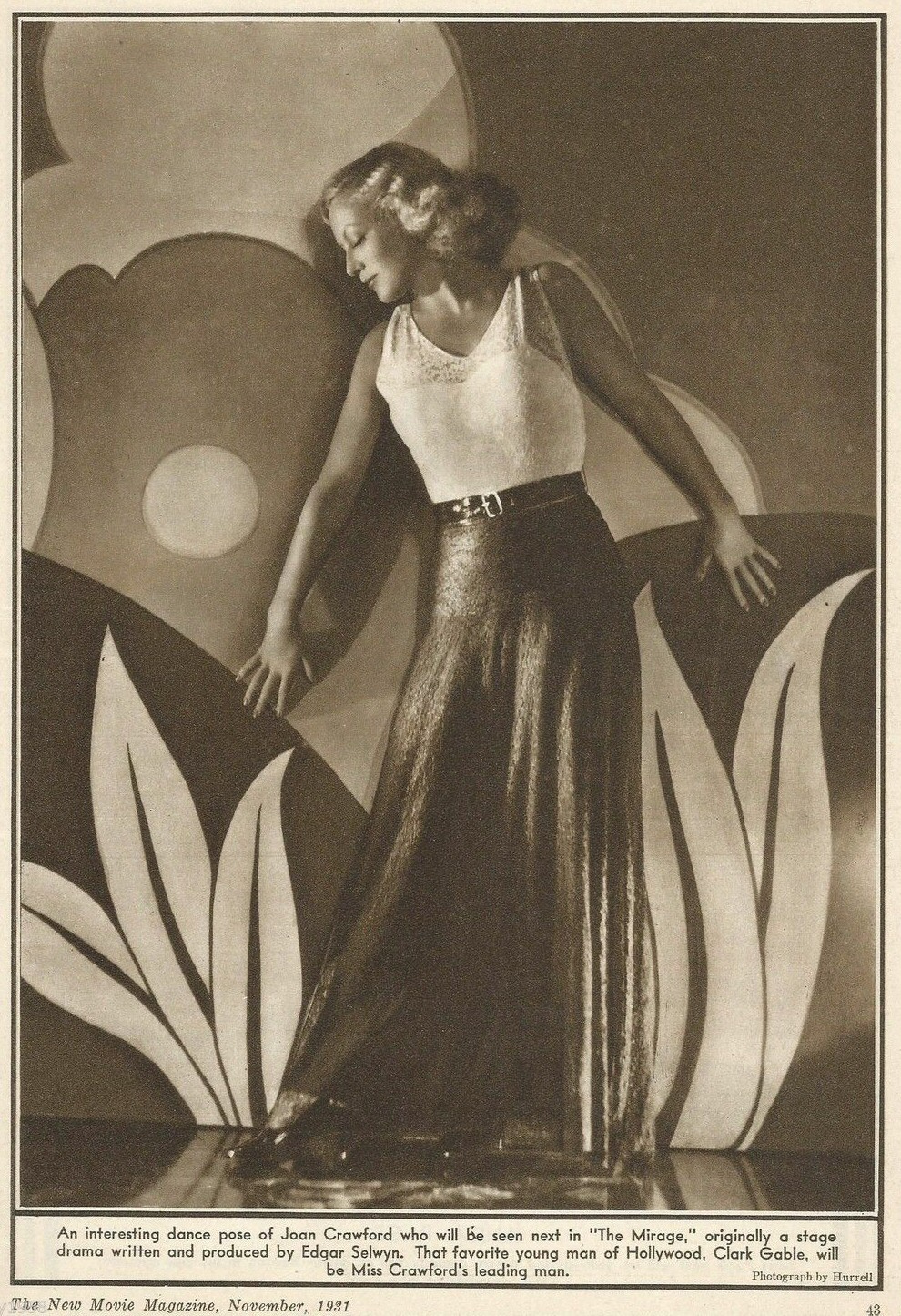 Shot by Hurrell, appearing in the November 1931 'New Movie' magazine.