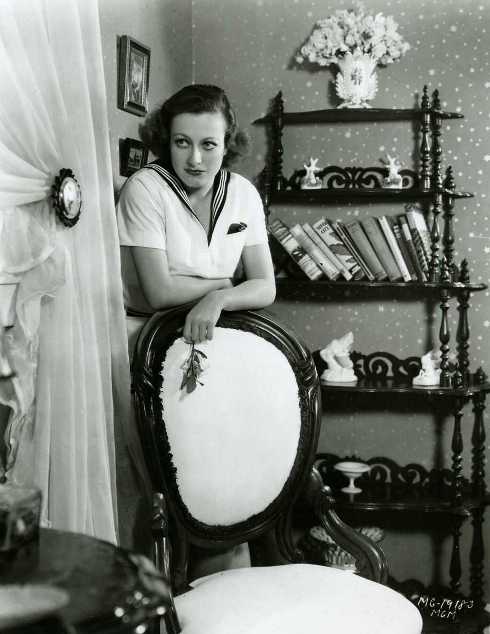 1931. In her studio dressing room. Shot by Hurrell.