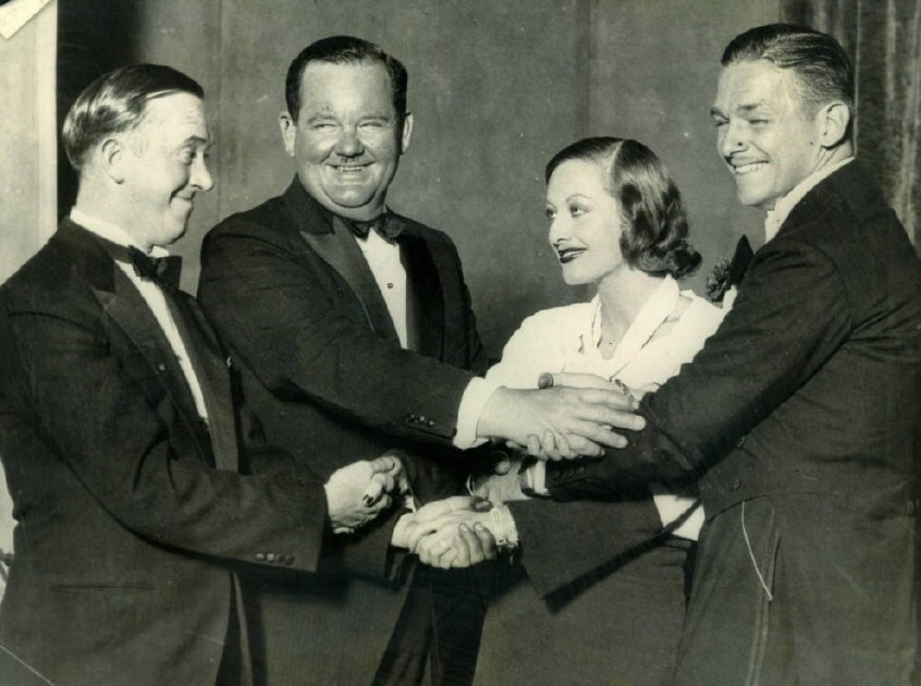 1932. With Laurel and Hardy and Doug Jr.