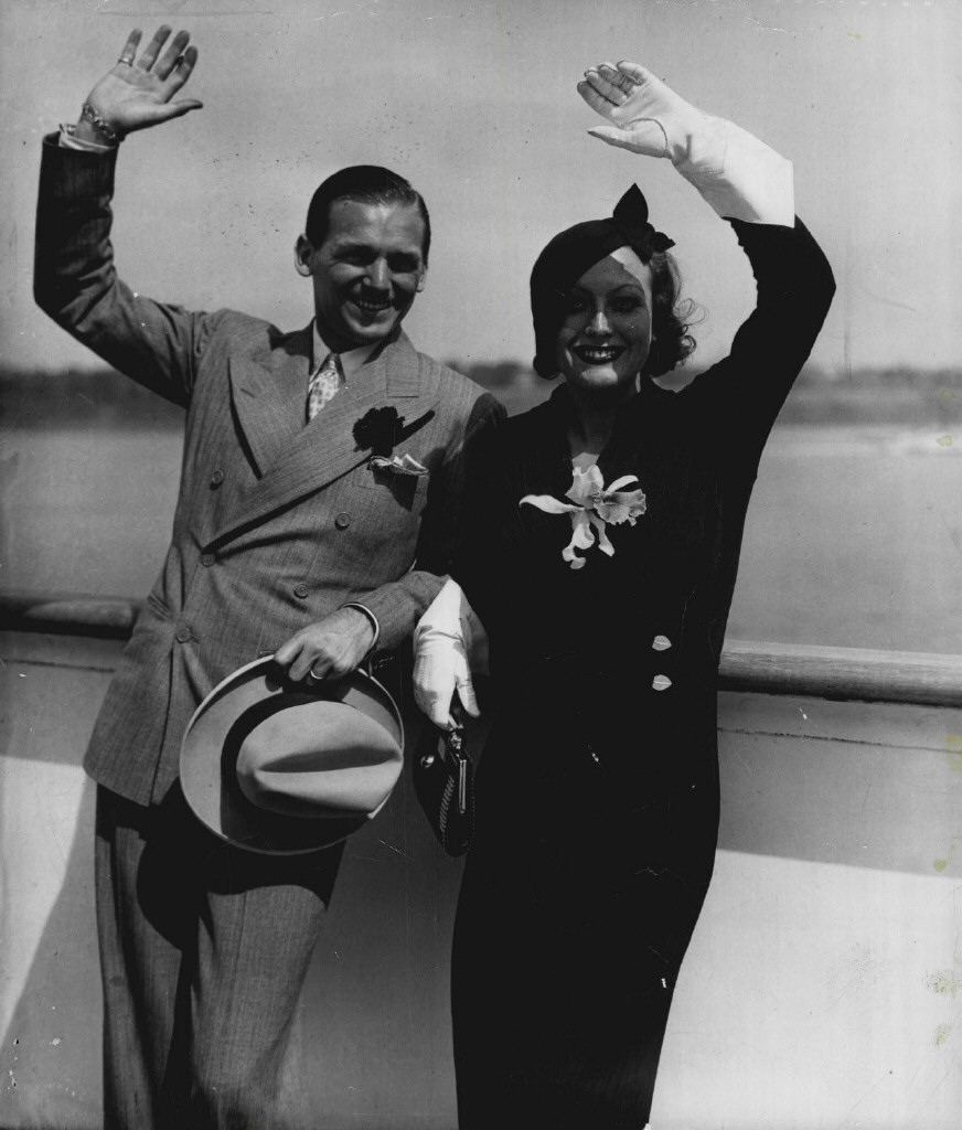 August 1932. Arriving back in New York after their European vacation.