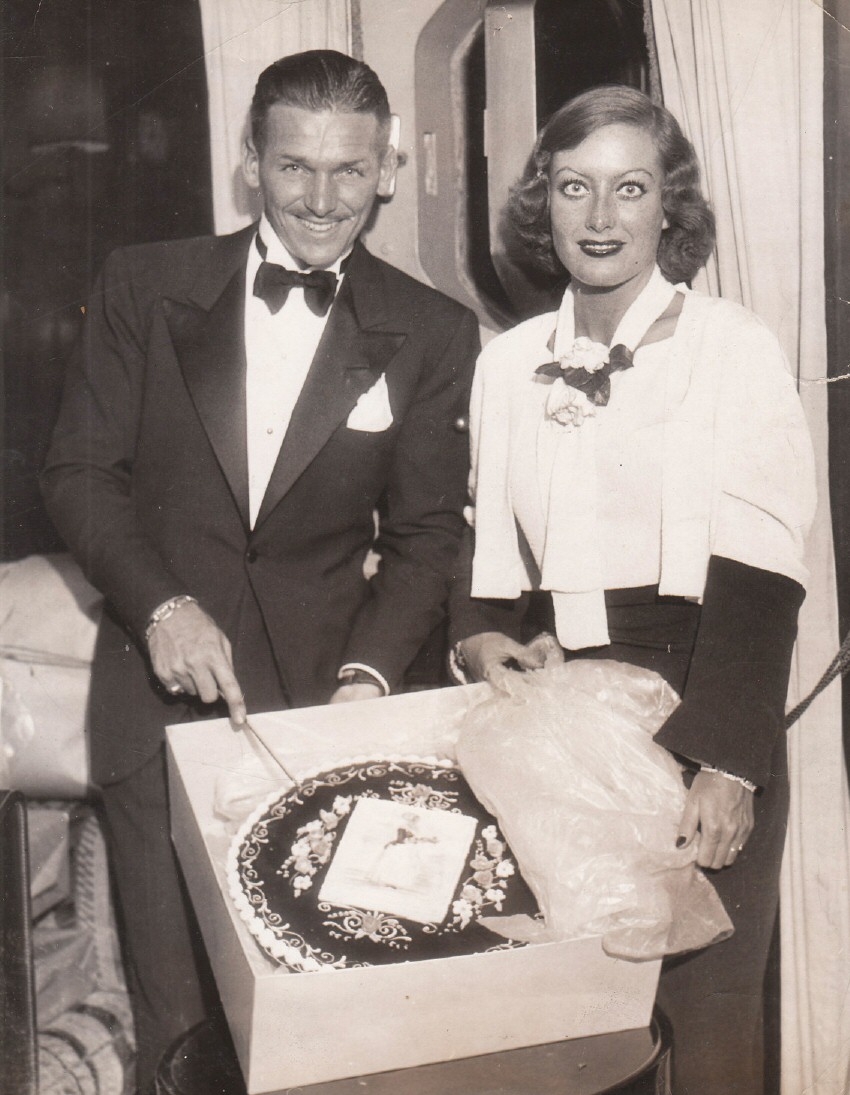 July 1932. With husband Doug, Jr., on the SS Bremen.