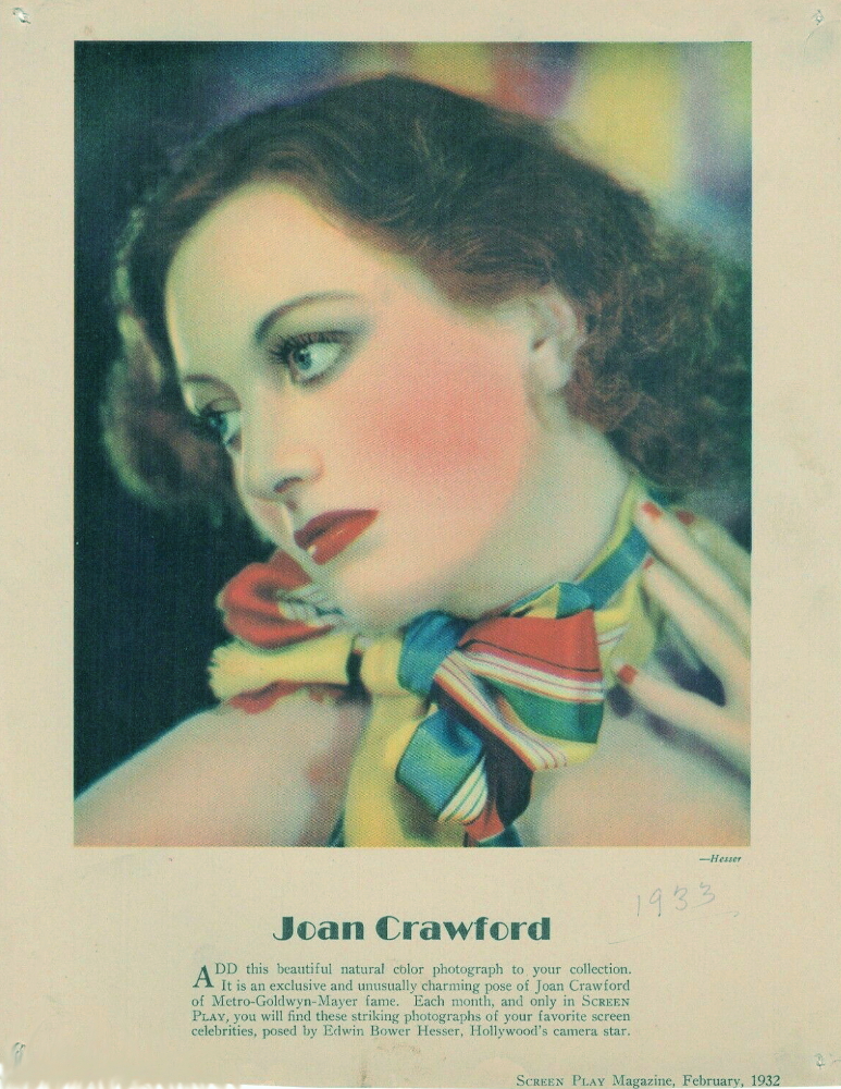 From the February 1932 'Screen Play' magazine. Shot by Edwin Bower Hesser.