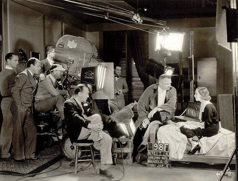 1932. On the set of 'Grand Hotel.'