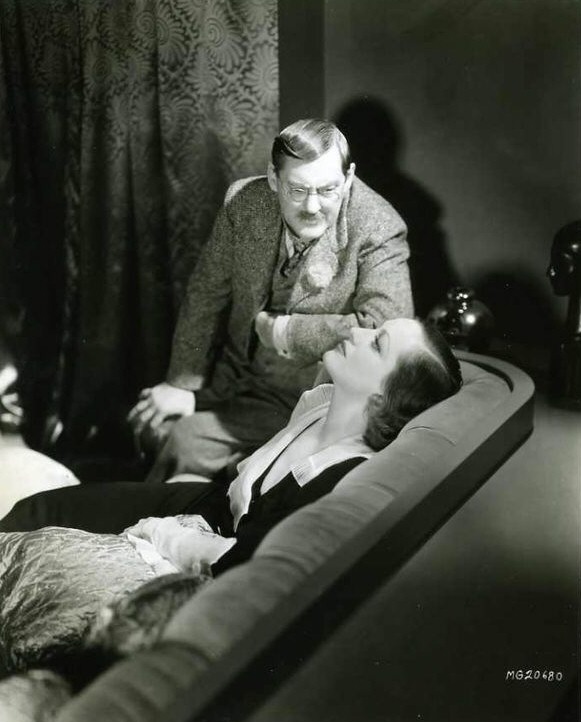 1932. 'Grand Hotel' publicity. With Lionel Barrymore.