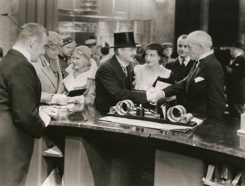 1932. 'Grand Hotel.' With Lionel Barrymore, center.