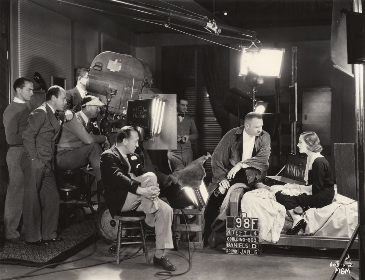 1932. On the set of 'Grand Hotel.'
