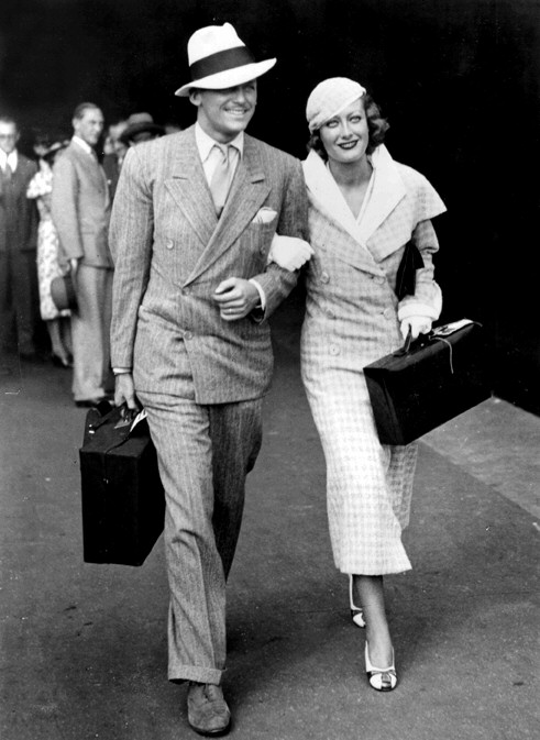 July 1932. With Doug Jr. at Waterloo Station.