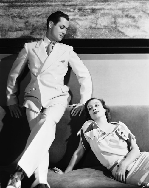 1932. 'Letty Lynton' publicity with Robert Montgomery.