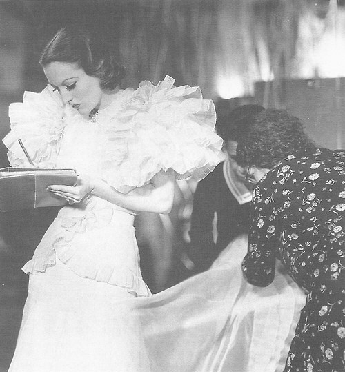 1932. On the set of 'Letty Lynton.'