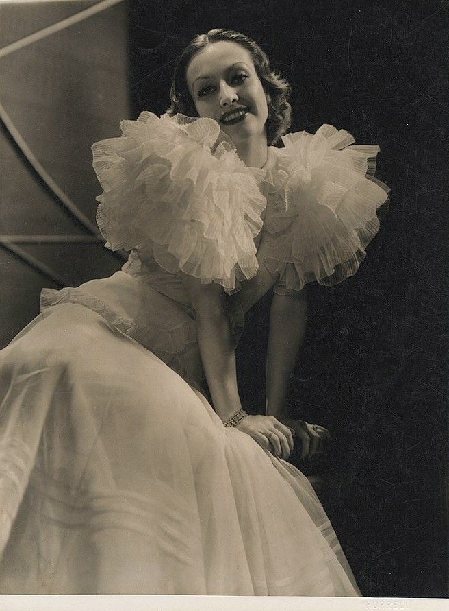 1932. Publicity for 'Letty Lynton' shot by Hurrell. Dress by Adrian.