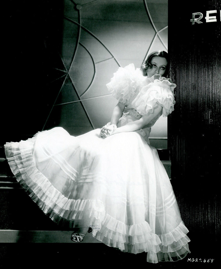 1932. 'Letty Lynton' publicity, with dress by Adrian.