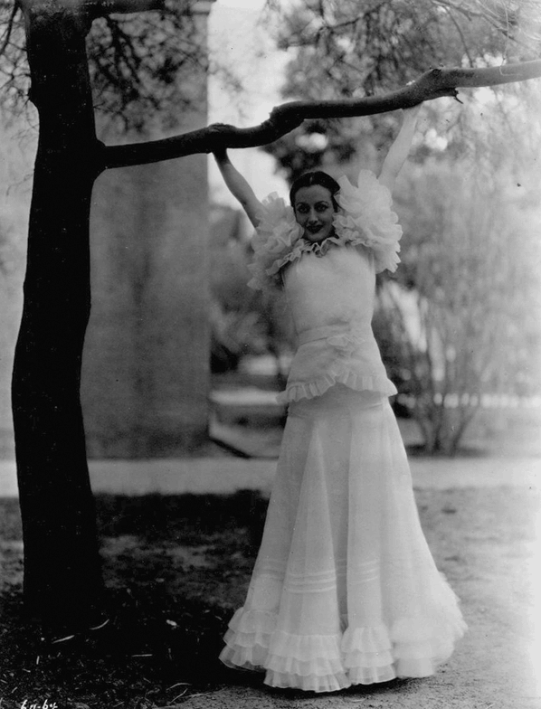 1932. On the set of 'Letty Lynton.'