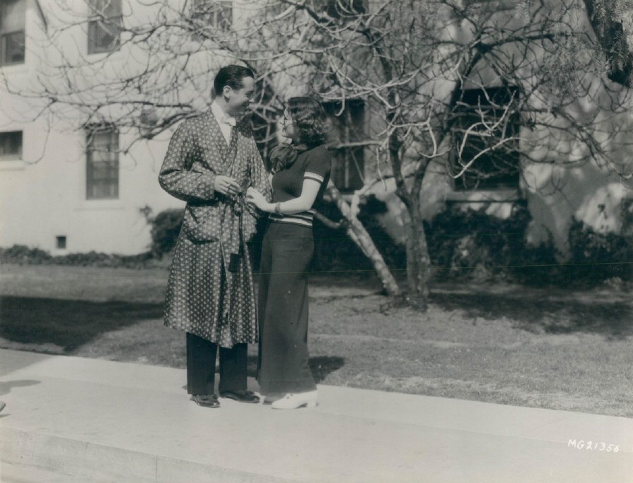 1932. With Robert Montgomery on the MGM lot.