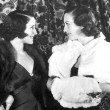 November 1932. Joan and Norma Shearer at the Mayfair Club at LA's Biltmore Hotel.