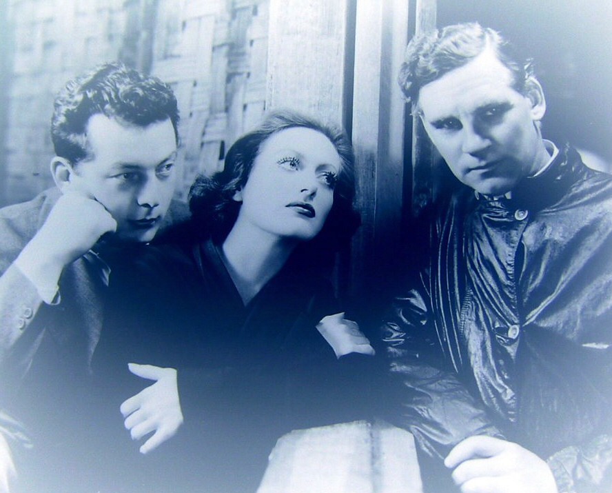 1932. 'Rain.' With director Lewis Milestone and Walter Huston.