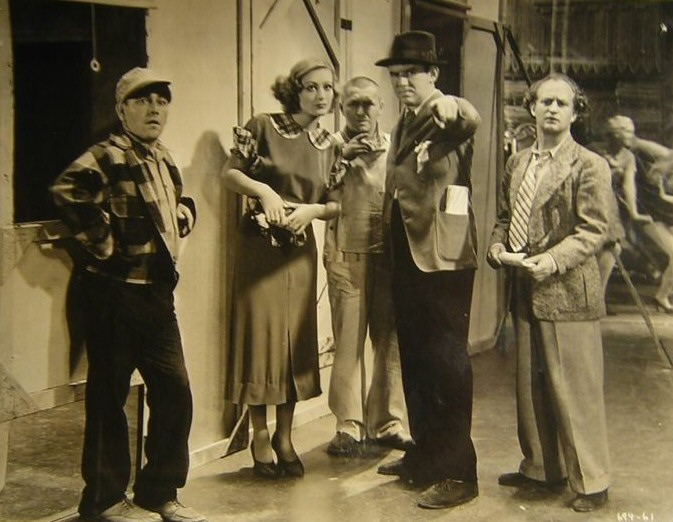 1933. On the set of 'Dancing Lady' with Ted Healy and His Stooges.