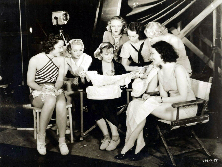 1933. On the set of 'Dancing Lady.'