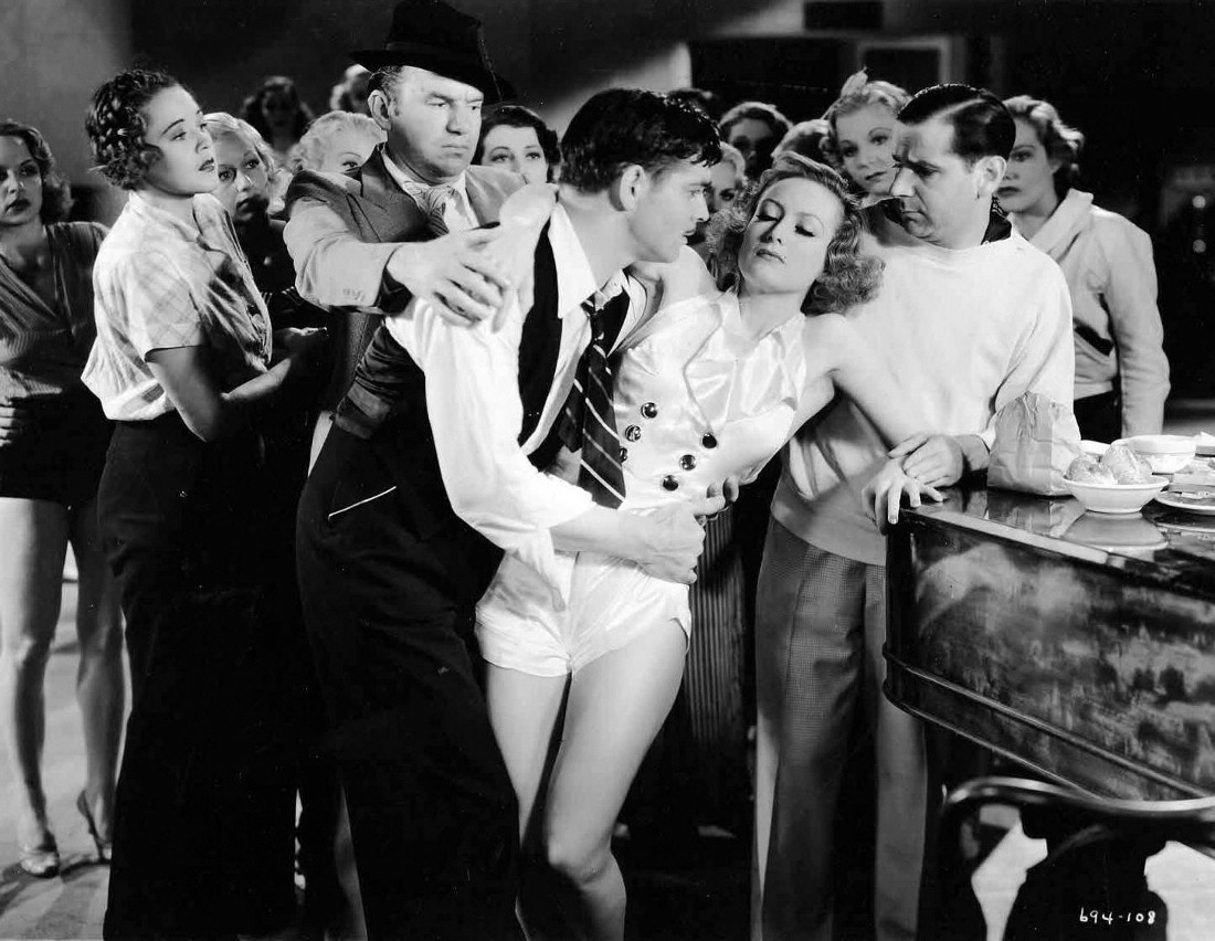 1933. 'Dancing Lady' film still with Clark Gable.