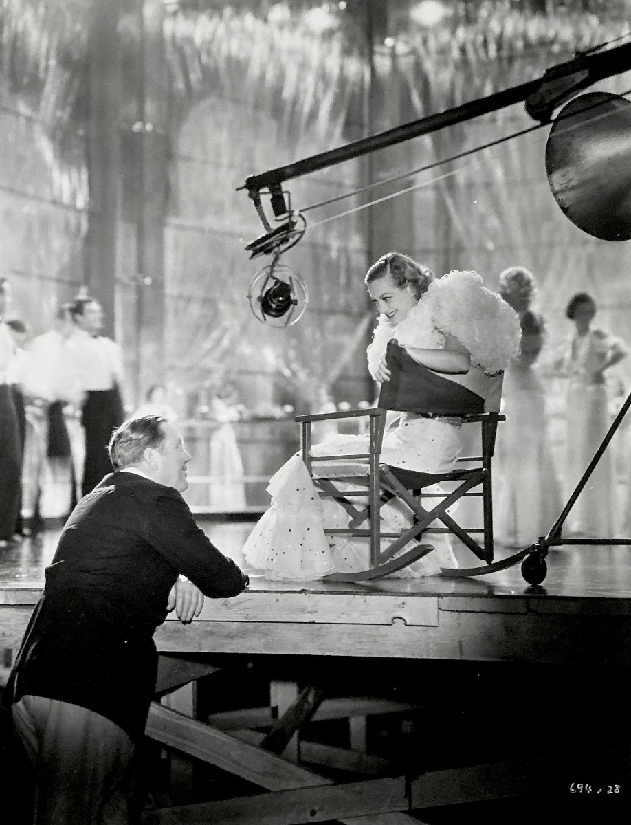 1933. 'Dancing Lady' set with director Leonard.