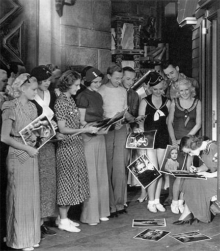 1933. On the set of 'Dancing Lady.'