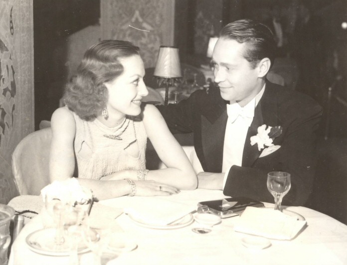 December 27, 1933. Joan with Franchot Tone at the Cocoanut Grove.