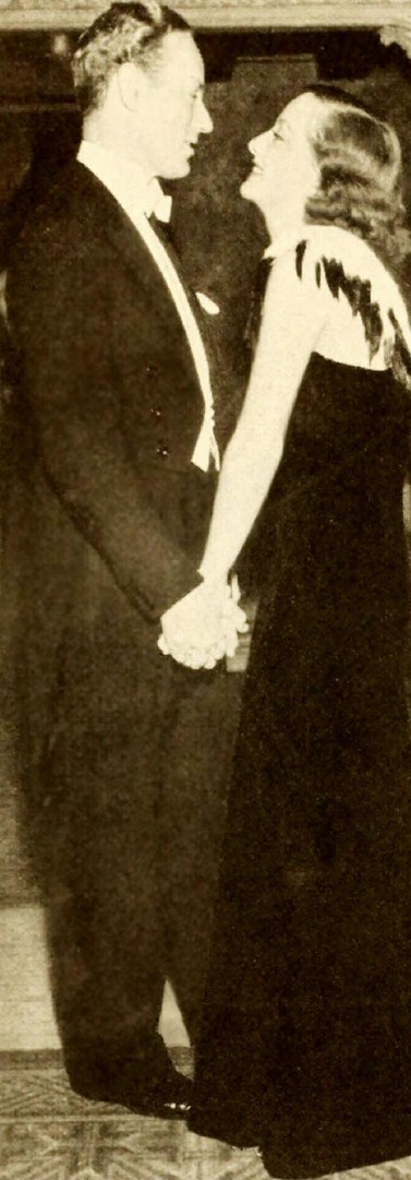 November 1932 with Leslie Howard at the Los Angeles Biltmore Hotel.