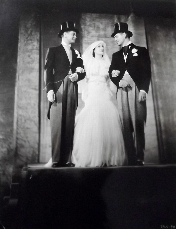 1934. Publicity for 'Forsaking All Others' with Robert Montgomery and Clark Gable.