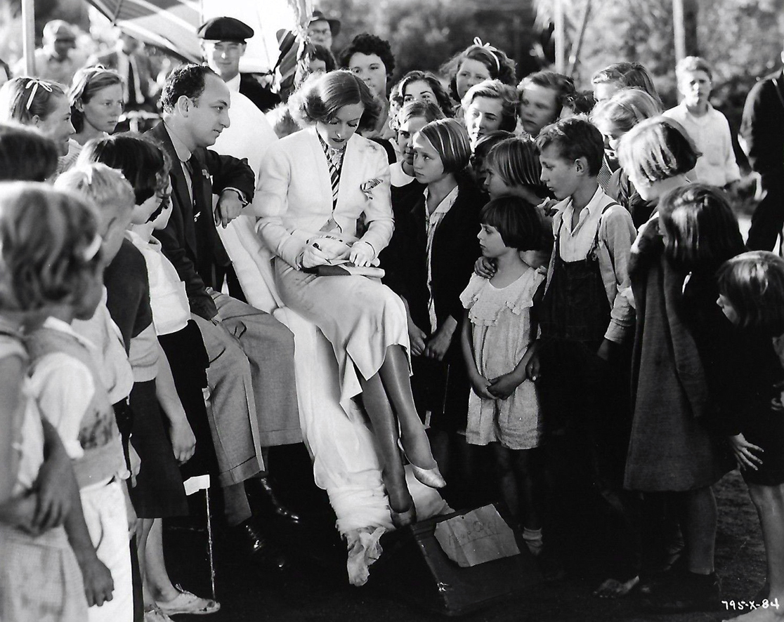 1934. On the set of 'Forsaking All Others.'