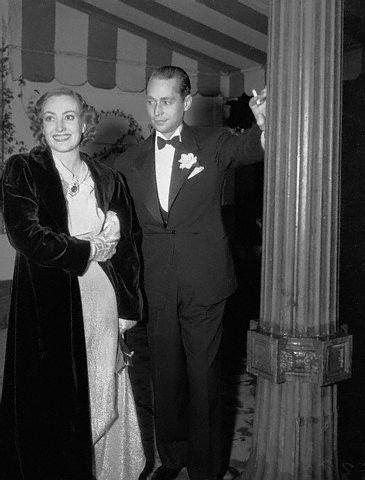 February 15, 1935. Outside the Trocadero with Franchot Tone.