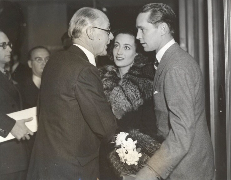 November 1935. With Franchot's father Frank J. Tone at CBS.