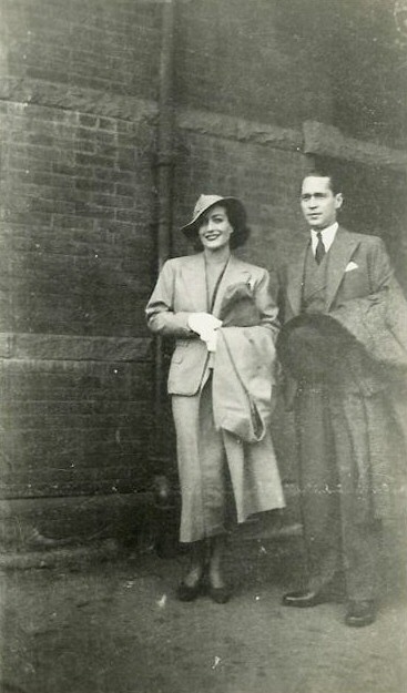 1935 candid with Franchot Tone.