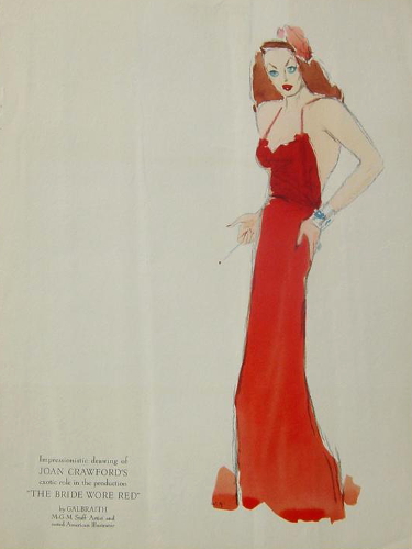 MGM costume sketch by Galbraith.