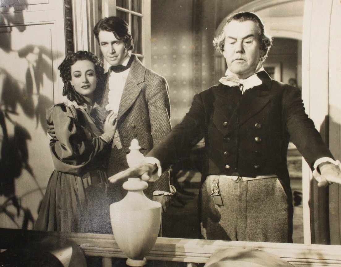 1936 film still from 'The Gorgeous Hussy' with James Stewart, left.